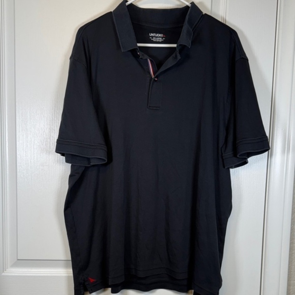 Untuckit Polo Navy Blue Pullover Shirt Size XXL EUC #5689